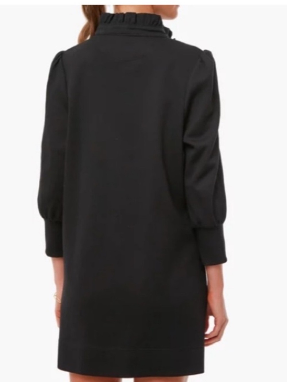 Tuckernuck Pomander Place Black Ruffle-Neck Charlotte Mini Dress - Picture 5 of 10
